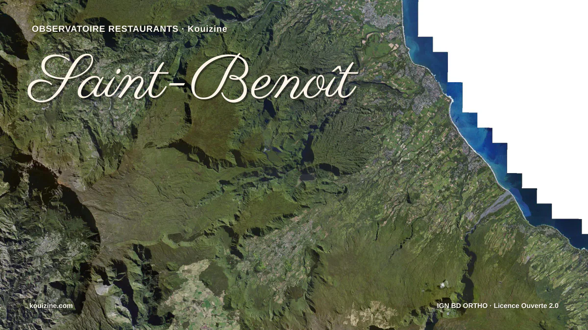 Vue aérienne de Saint-Benoît