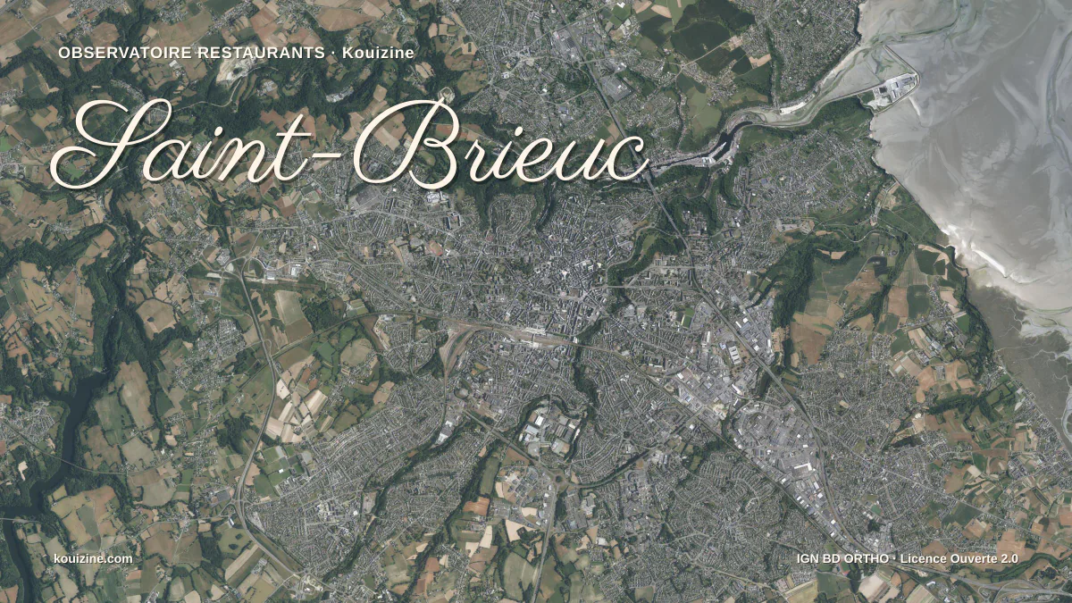 Vue aérienne de Saint-Brieuc