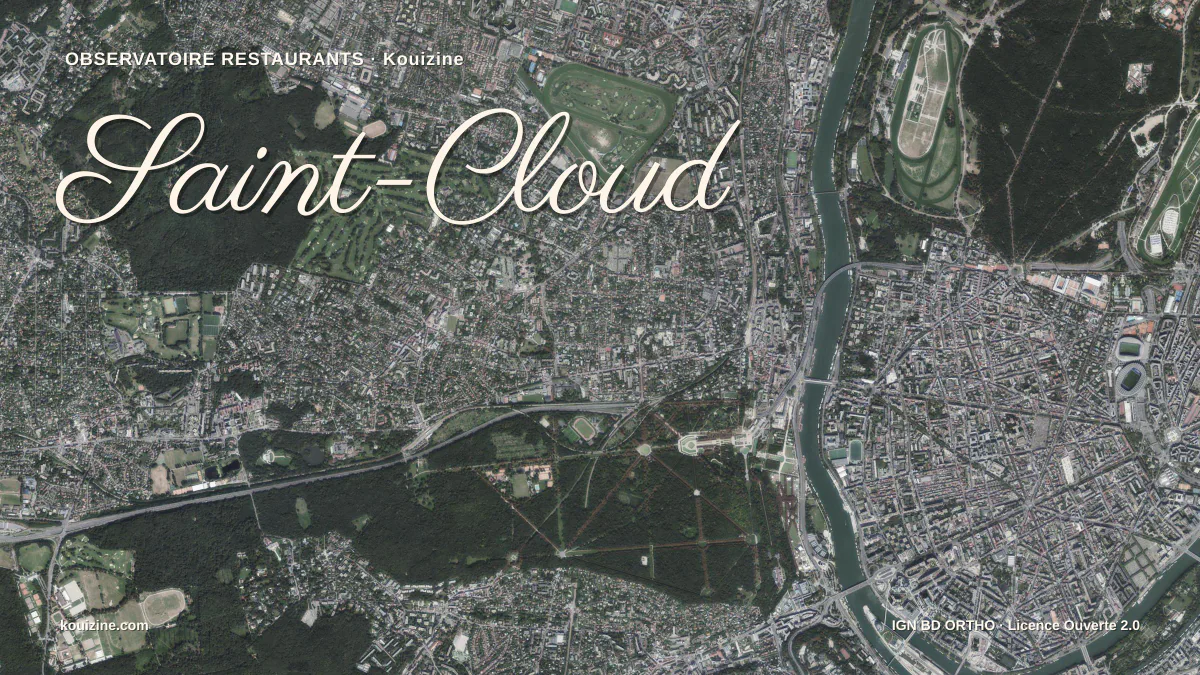 Vue aérienne de Saint-Cloud
