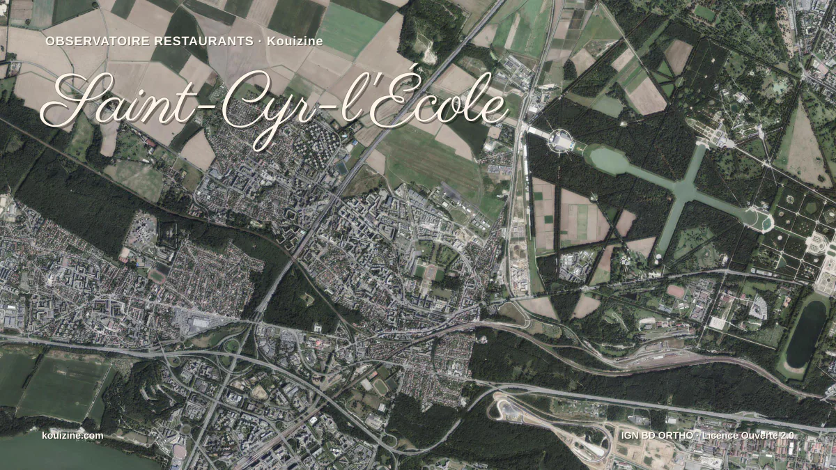 Vue aérienne de Saint-Cyr-l'École