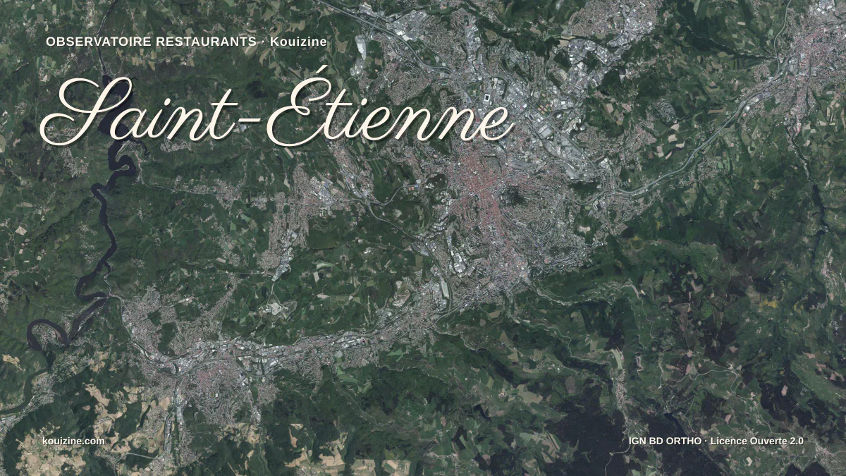 Vue aérienne de Saint-Étienne
