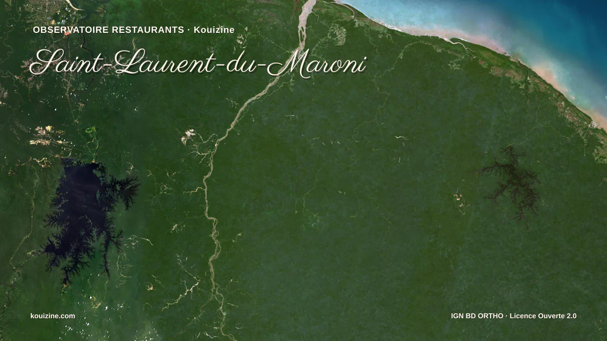 Vue aérienne de Saint-Laurent-du-Maroni