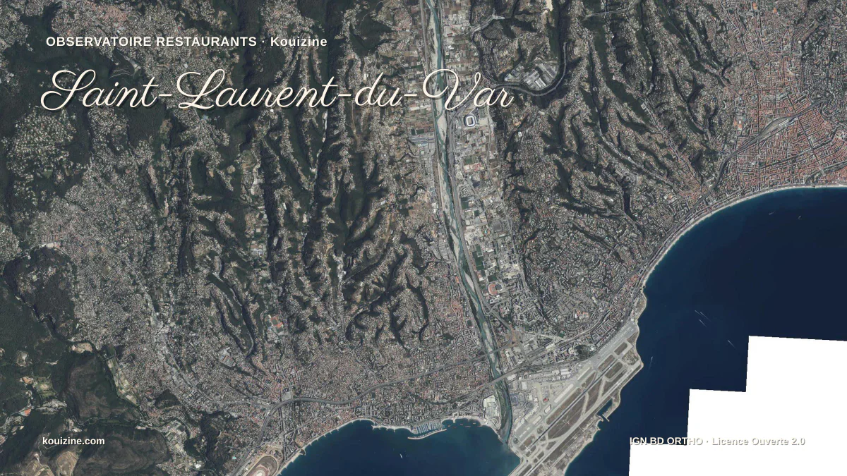 Vue aérienne de Saint-Laurent-du-Var