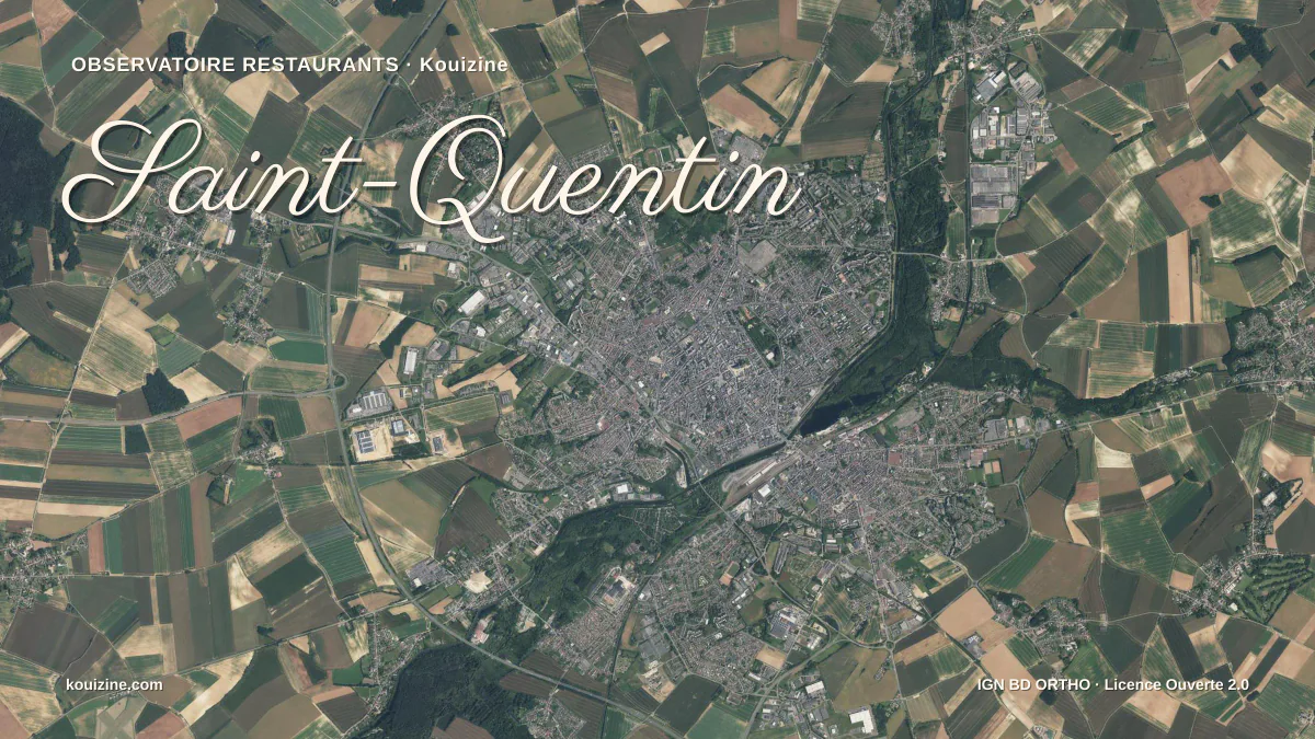 Vue aérienne de Saint-Quentin