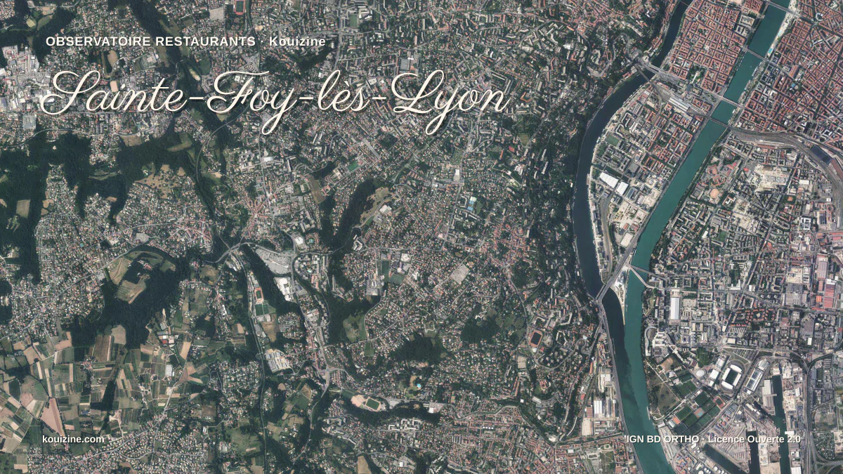 Vue aérienne de Sainte-Foy-lès-Lyon
