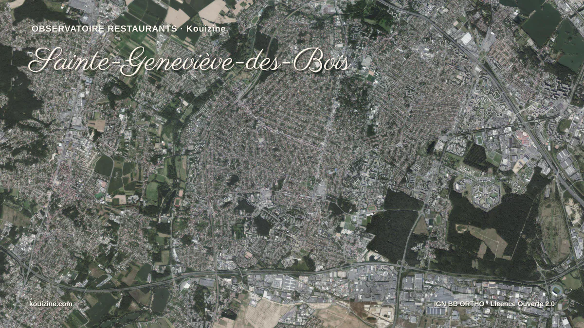 Vue aérienne de Sainte-Geneviève-des-Bois