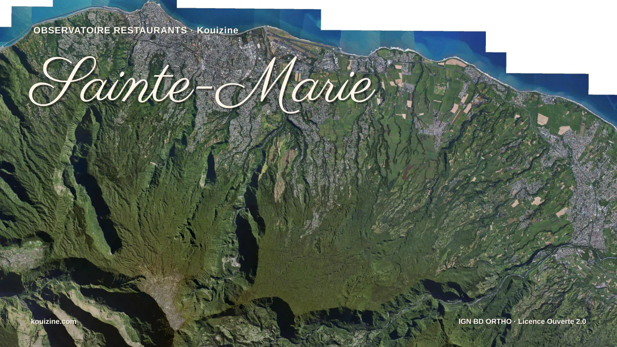Vue aérienne de Sainte-Marie
