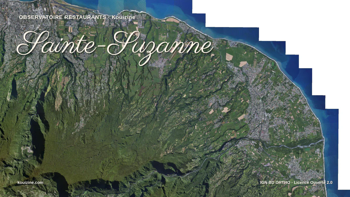 Vue aérienne de Sainte-Suzanne