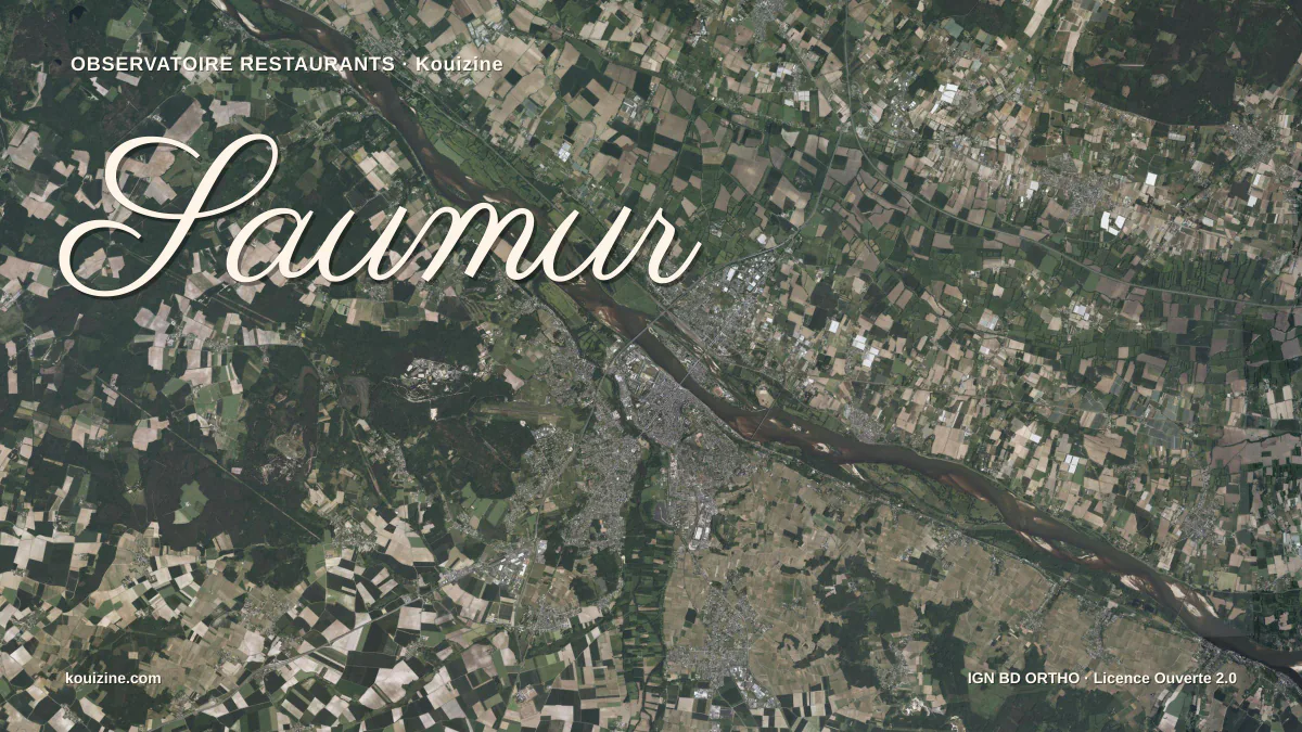 Vue aérienne de Saumur