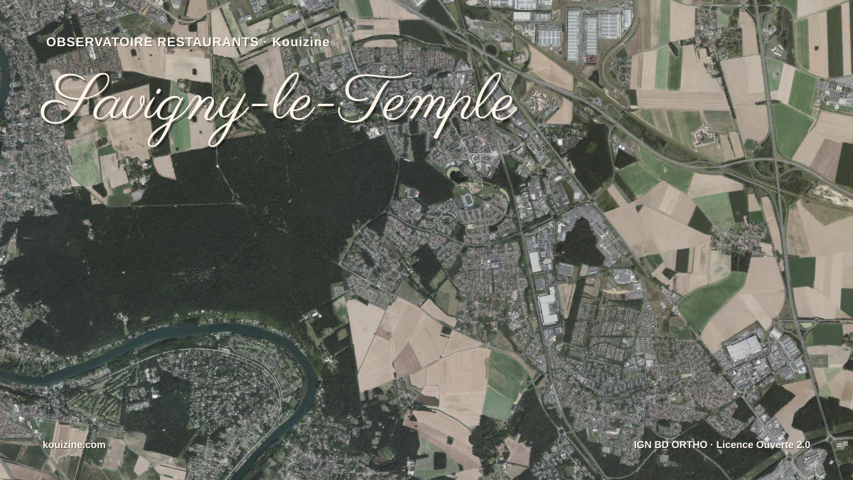 Vue aérienne de Savigny-le-Temple