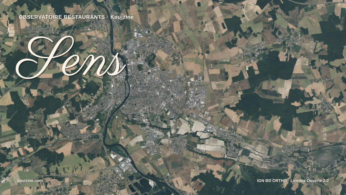 Vue aérienne de Sens