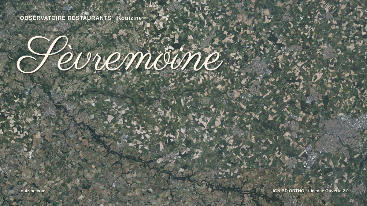 Vue aérienne de Sèvremoine