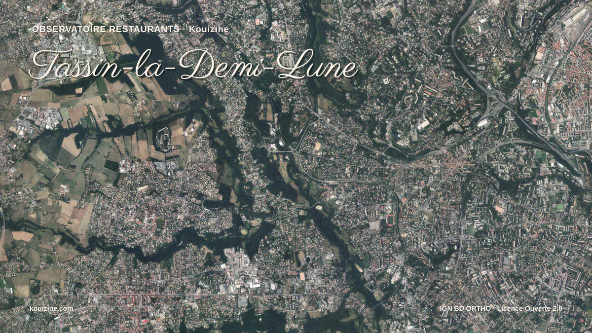 Vue aérienne de Tassin-la-Demi-Lune