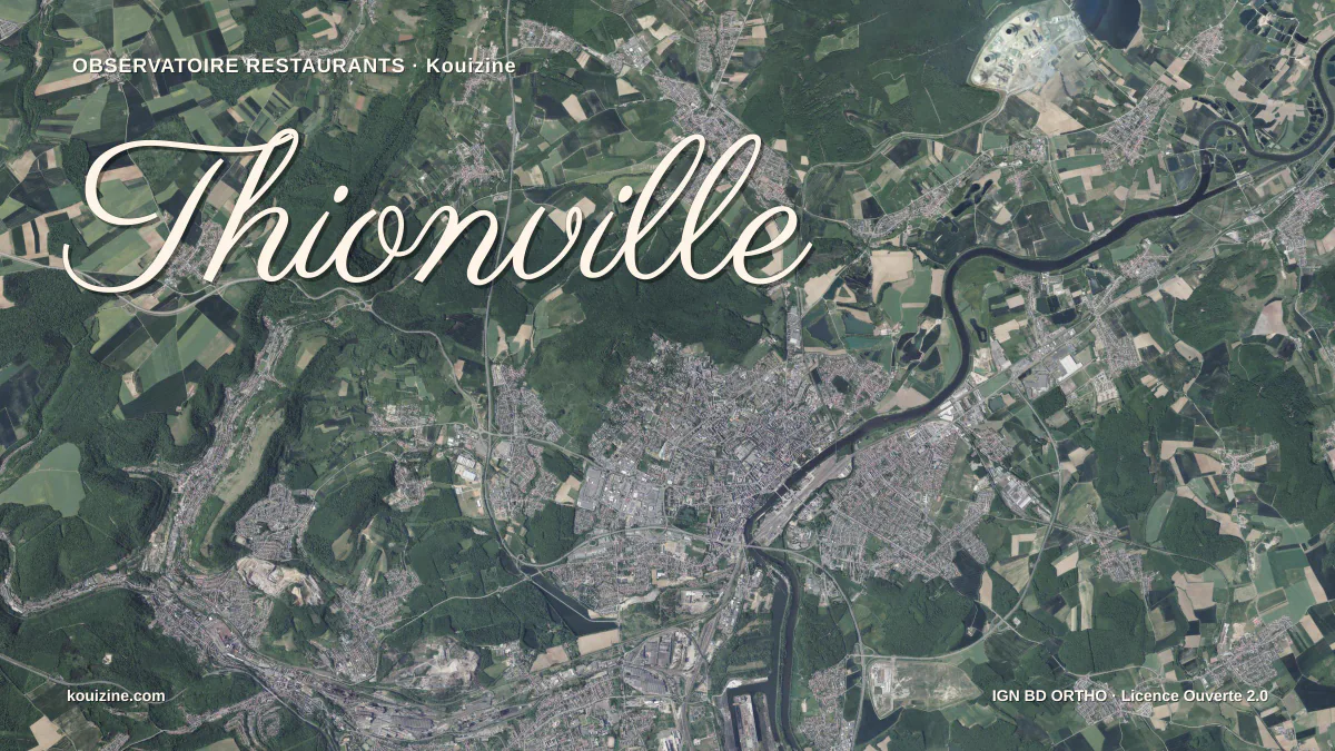 Vue aérienne de Thionville