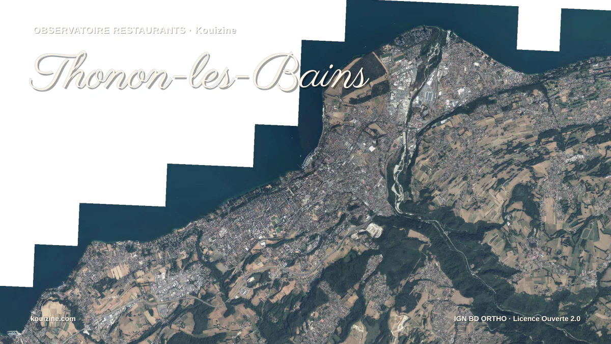 Vue aérienne de Thonon-les-Bains