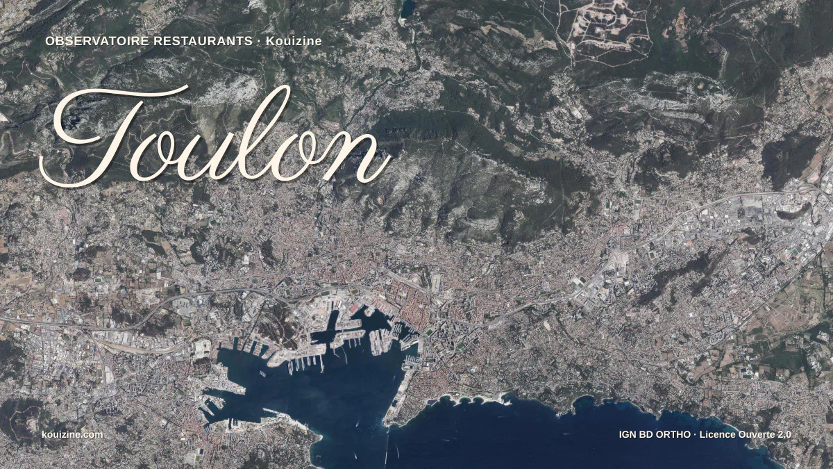 Vue aérienne de Toulon