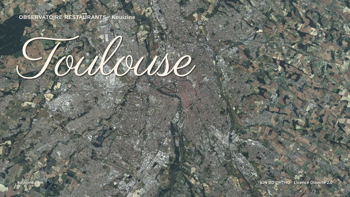 Vue aérienne de Toulouse