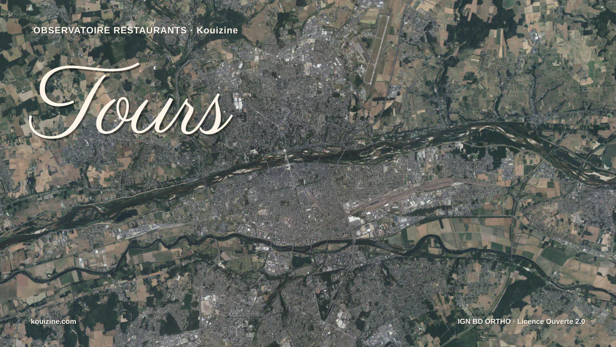 Vue aérienne de Tours