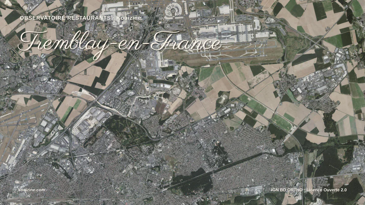 Vue aérienne de Tremblay-en-France