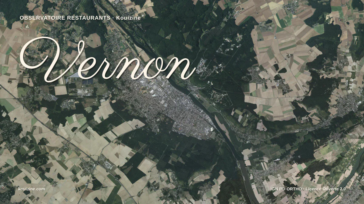 Vue aérienne de Vernon