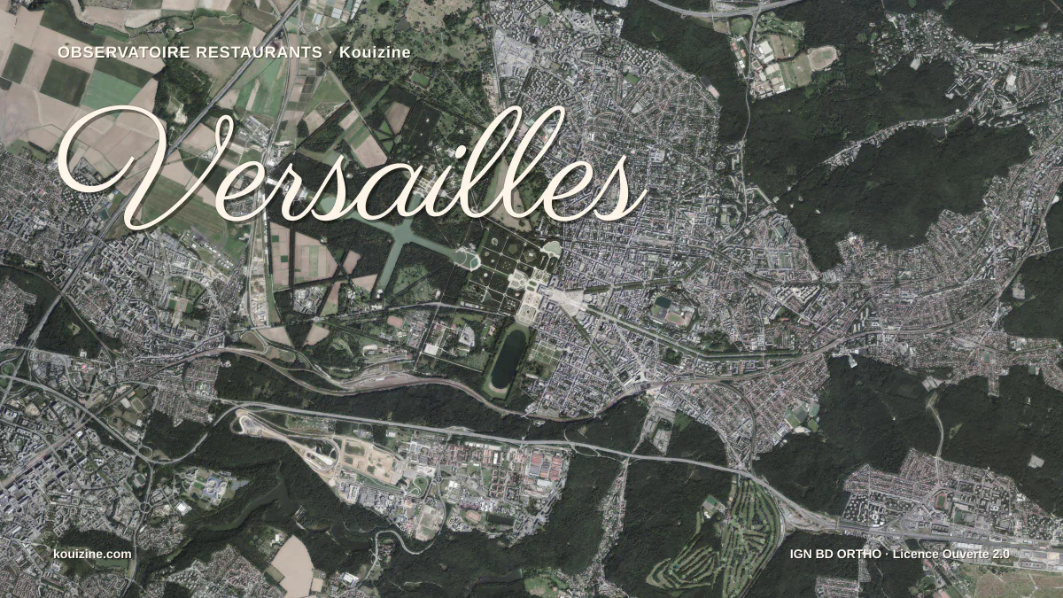 Vue aérienne de Versailles
