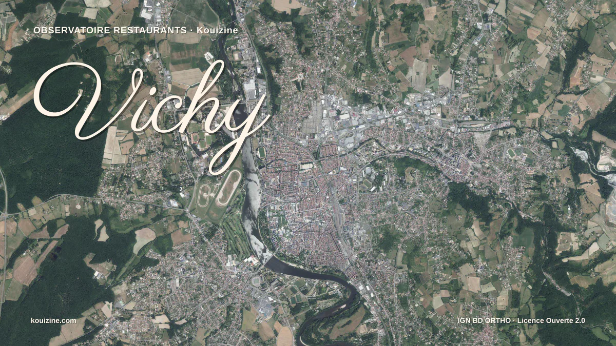 Vue aérienne de Vichy