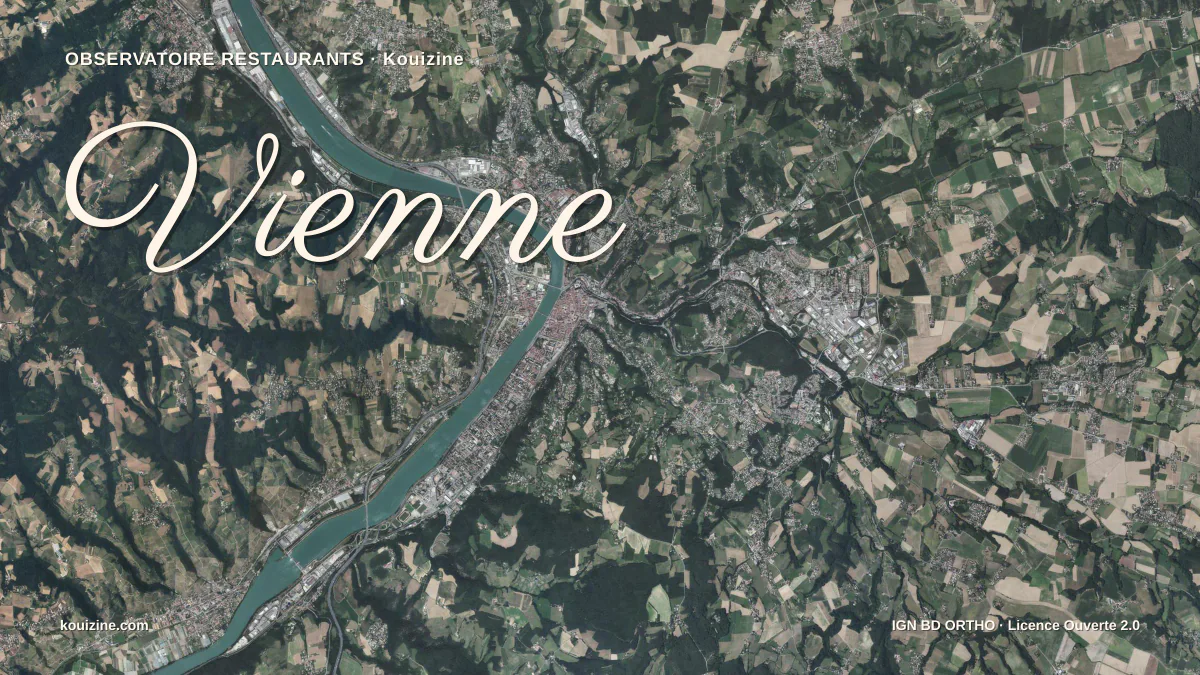 Vue aérienne de Vienne