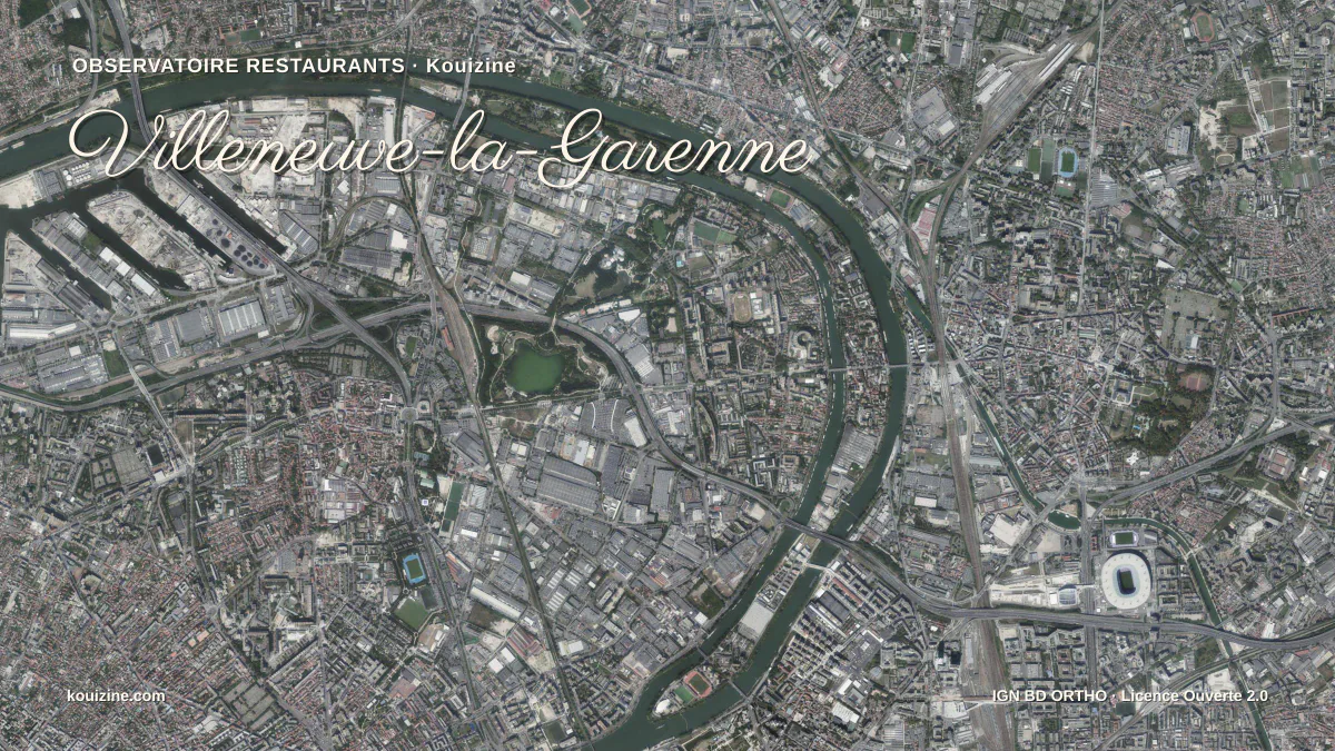 Vue aérienne de Villeneuve-la-Garenne