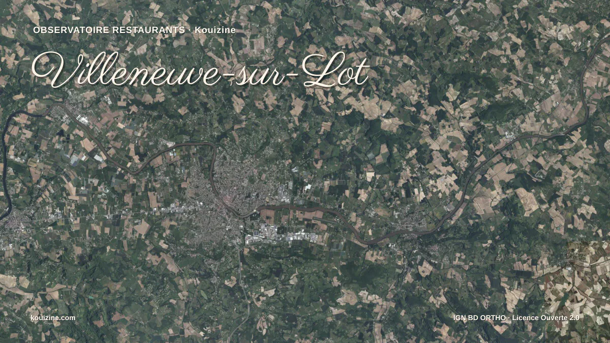 Vue aérienne de Villeneuve-sur-Lot