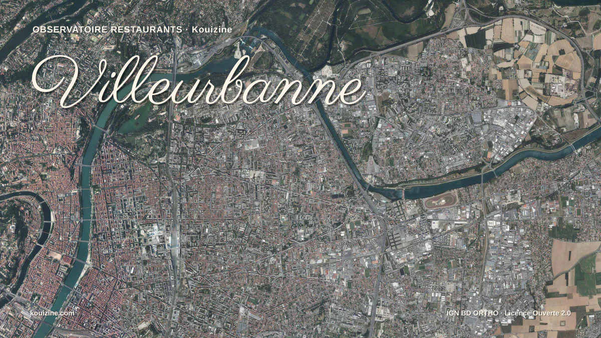 Vue aérienne de Villeurbanne
