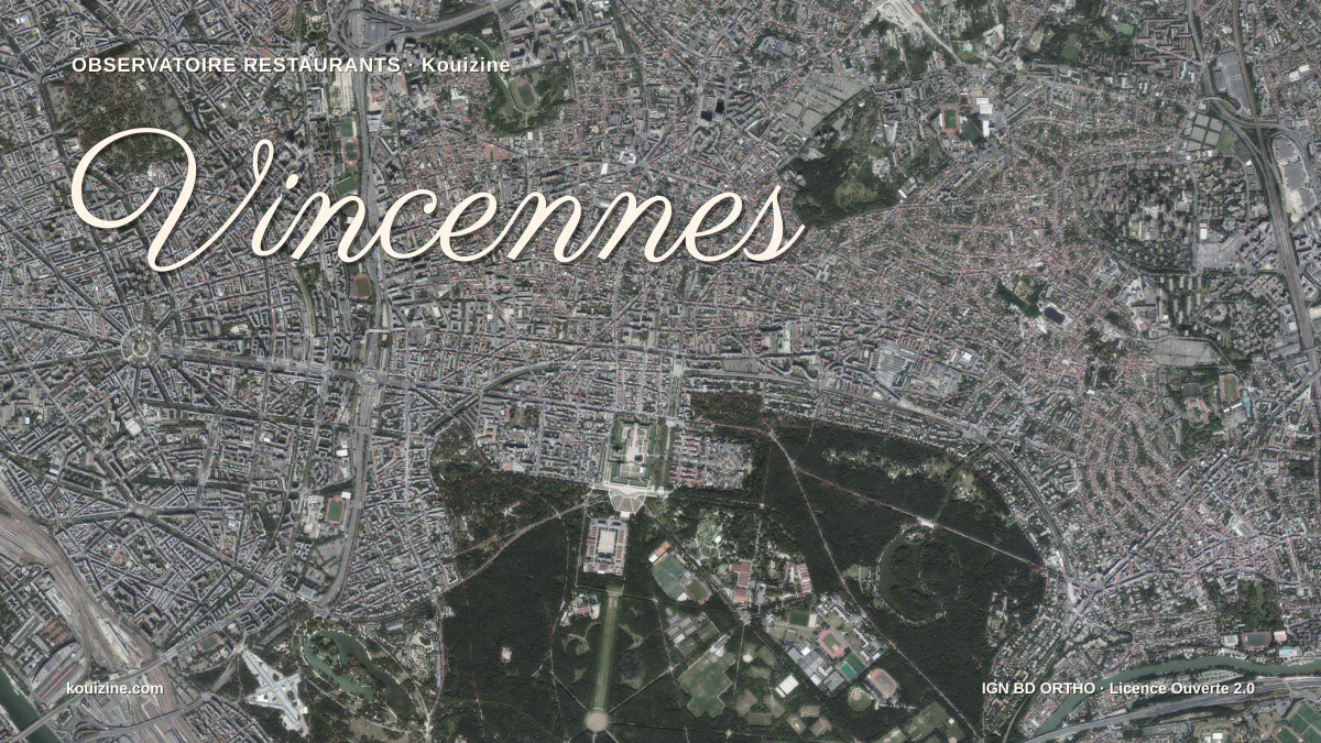 Vue aérienne de Vincennes