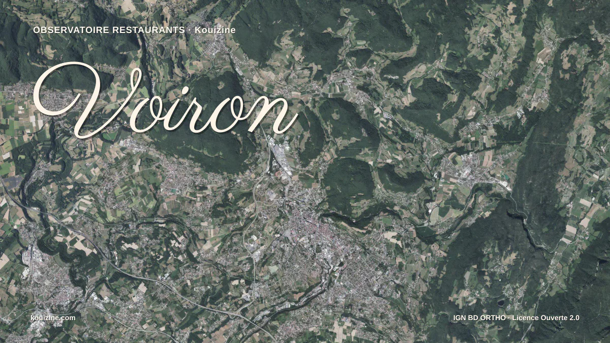 Vue aérienne de Voiron